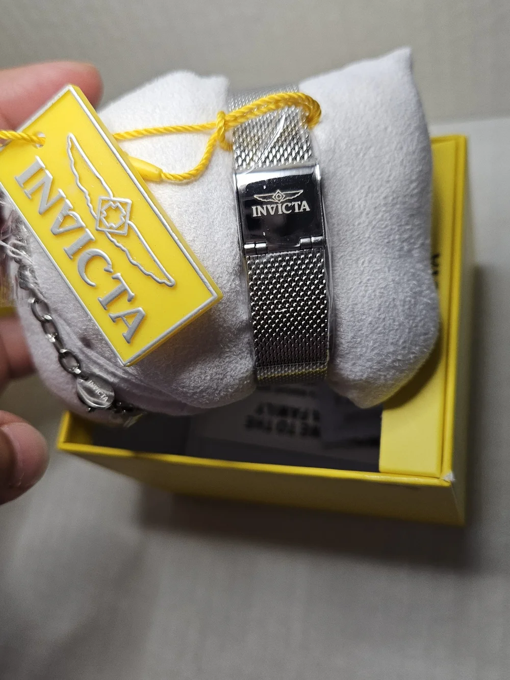 Invicta Women Silver Mesh Bracelet Watch with Matching Silver Bracelet 48249